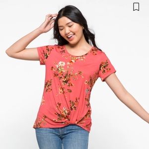 Nine Britton Levie Knot Front Knit Tee